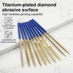 10Pc Titanium Diamond Needle File Set – Metal Glass Ceramic Needle File Set Richie's