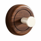 Walnut Wood Suction Cup Hook – No-Drill Rotating Towel Hook Suction Cup Hook Richie's Beige