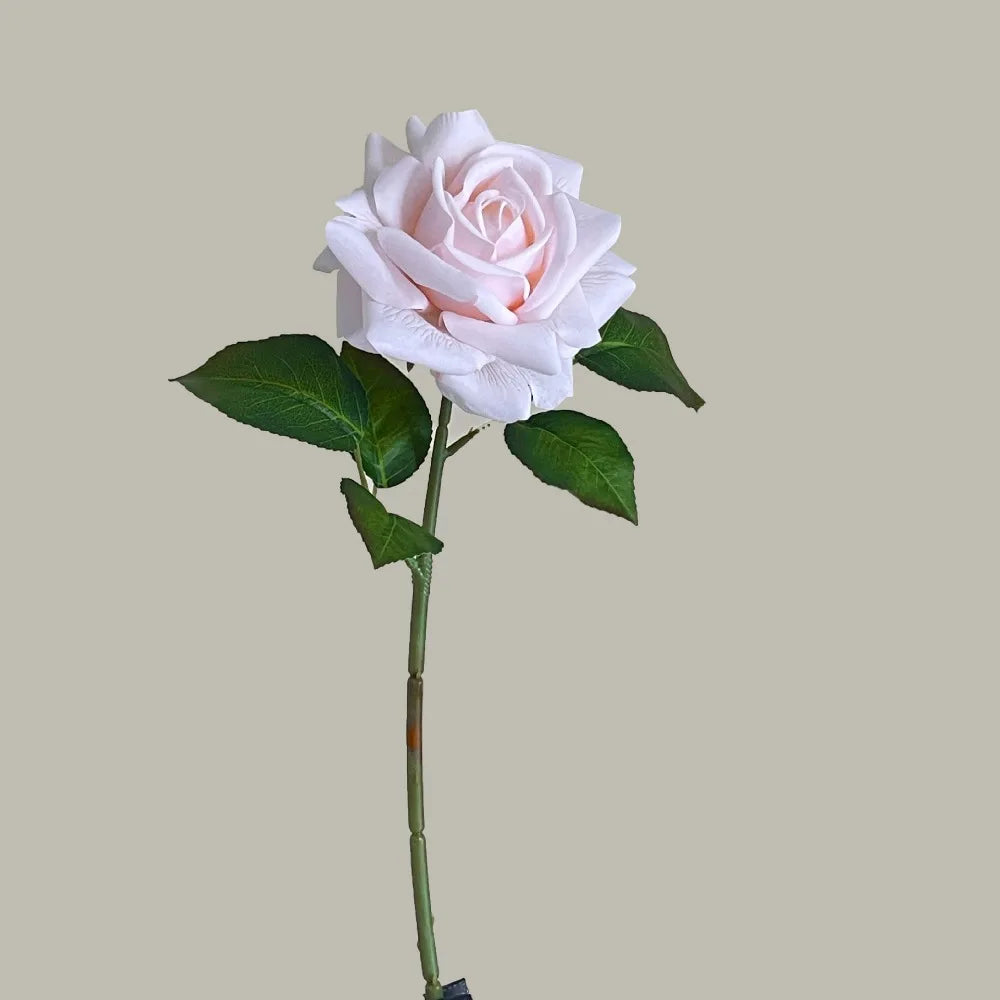 Multicolor Artificial Rose Single Stem – Real Touch Faux Flower Artificial Flower Richie's Pink