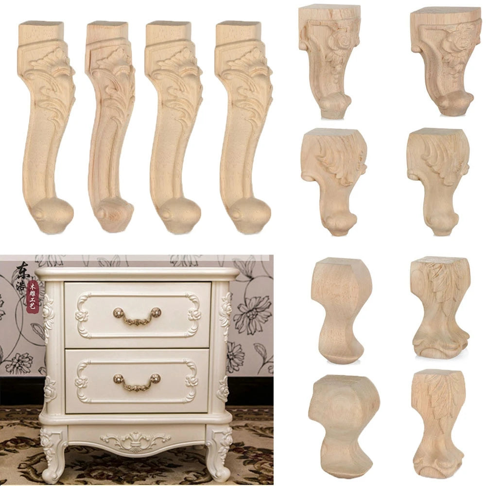 Vintage Wood Carved Furniture Legs European Cabinet Feet Wood Furniture Legs Richie's