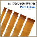 2Pcs 0.3mm Pitch FPC FFC Flexible Ribbon Cable 15–51 Pin Flexible Ribbon Cable Richie's 25P 80mm Reverse Pitch 0.3mm
