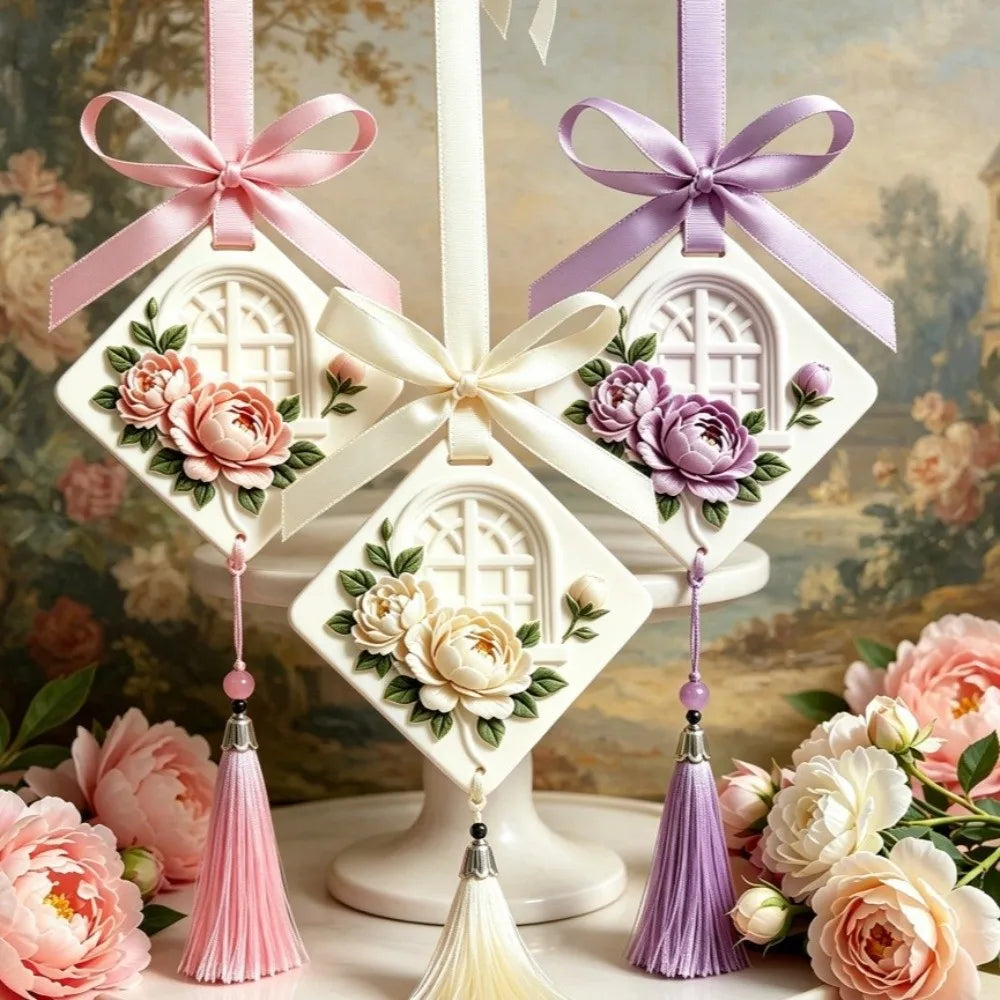 Plaster Aroma Pendant – Peony Rose European Car & Wall Freshener Aroma Pendant Richie's