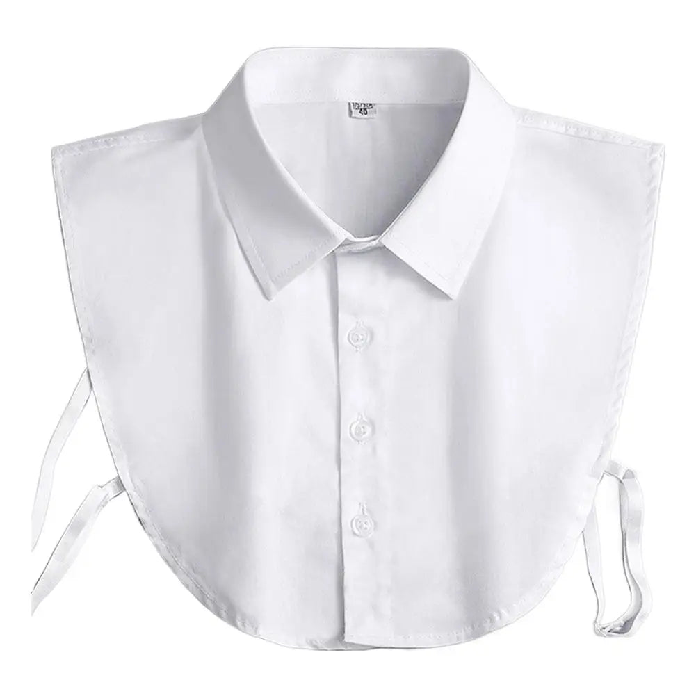 Gray Ruffle Detachable Fake Collar – Versatile Shirt Collar Detachable Collar Richie's White 4 buttons