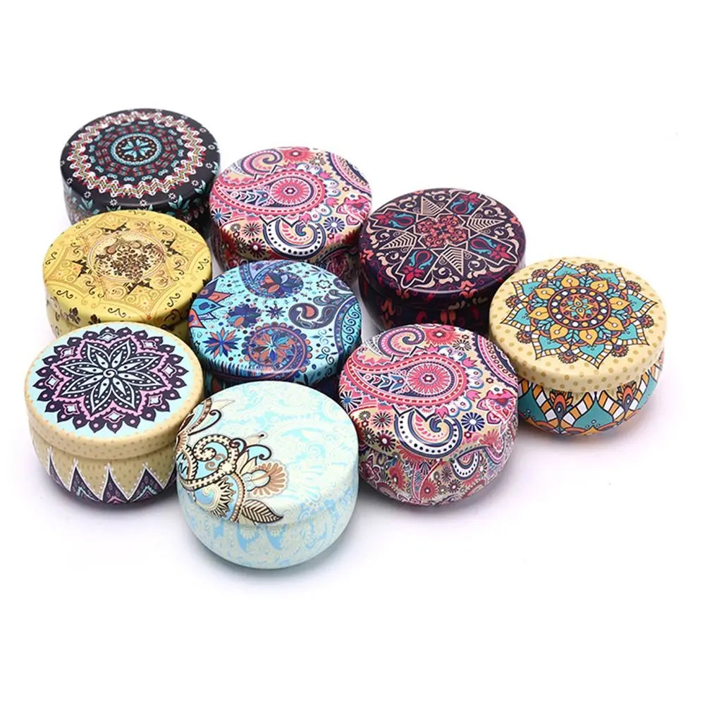 Retro Floral Tin Can 4oz – Tea, Candy & Sweet Storage Box Tin Storage Box Richie's