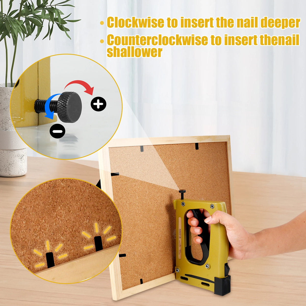 Manual Picture Frame Point Driver with 1000 Nails | Flex Tacker Frame Point Driver Richie's