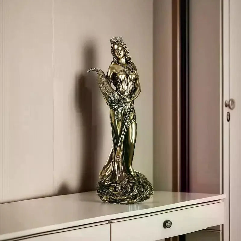 Tyche Greek Goddess of Fortune Resin Sculpture | Lucky Décor Decorative Sculpture Richie's
