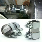 Adjustable Exhaust Clamp 45–65mm Steel Pipe Connector Sleeve Exhaust Clamp Richie's