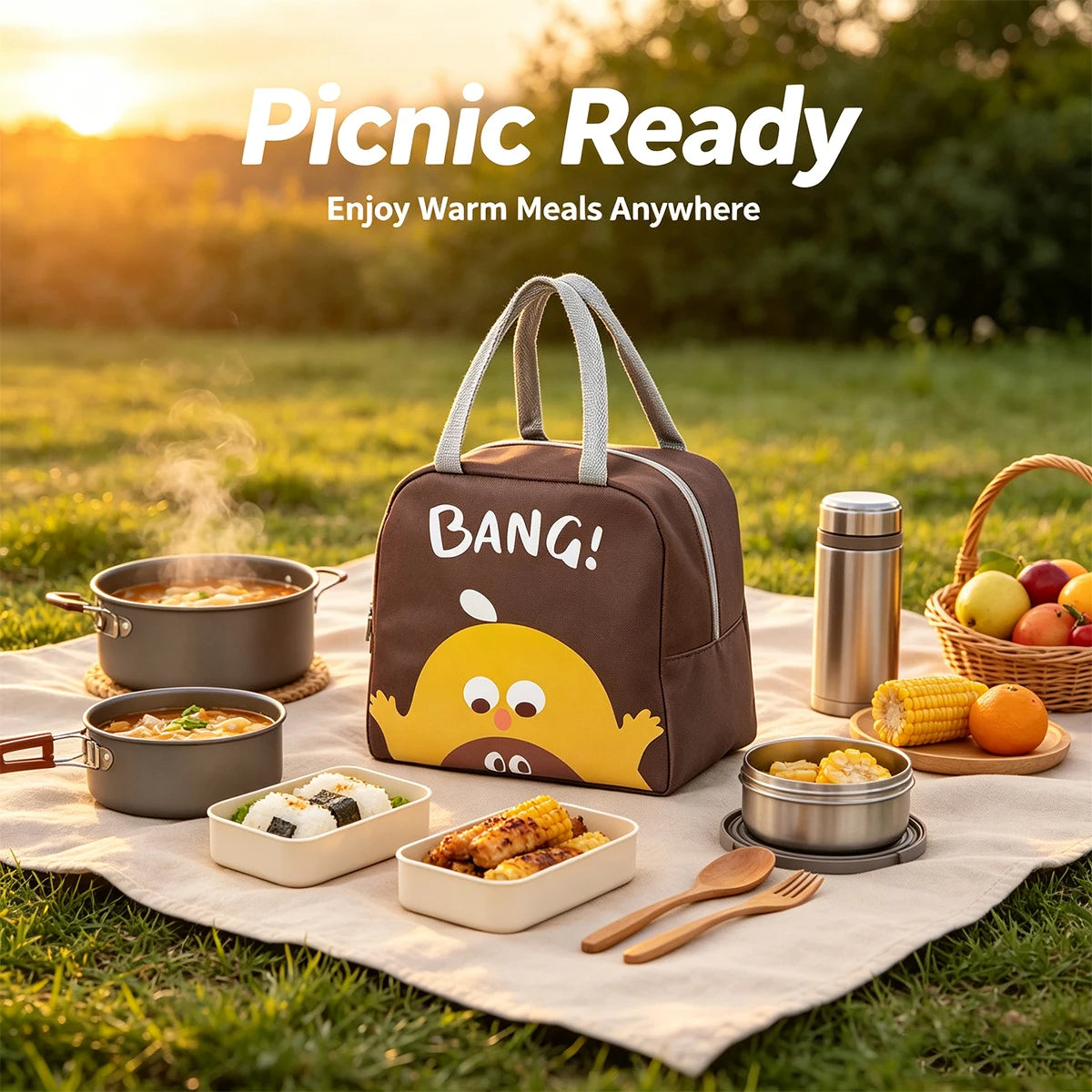 Cartoon Insulated Lunch Box Bag – Large Capacity Thermal Tote Insulated Lunch Bag Richie's