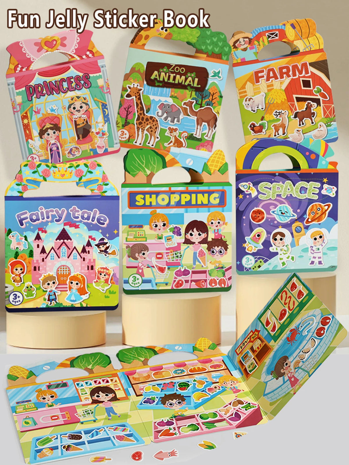 Reusable Sticker Books for Kids – 6-Set Travel Activity Bundle Kids Activity Book Richie's