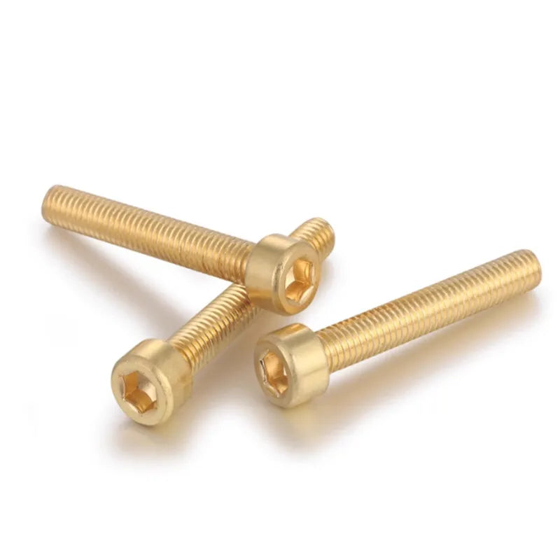 DIN912 Brass Hex Socket Cap Head Screws M2–M10 | 1–50pcs Machine Screws Richie's