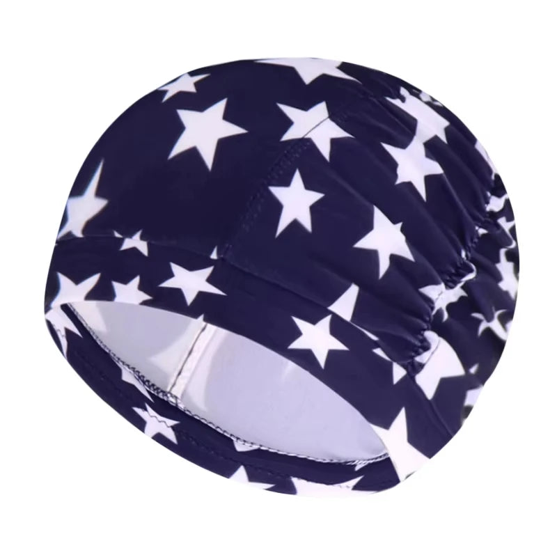 Women's Long Hair Swim Cap – Elastic Nylon Turban Bathing Cap Swim Cap Richie's 06