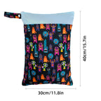 Reusable Waterproof Wet Bag with Zipper – 2 Pockets, 30x40cm Waterproof Wet Bag Richie's
