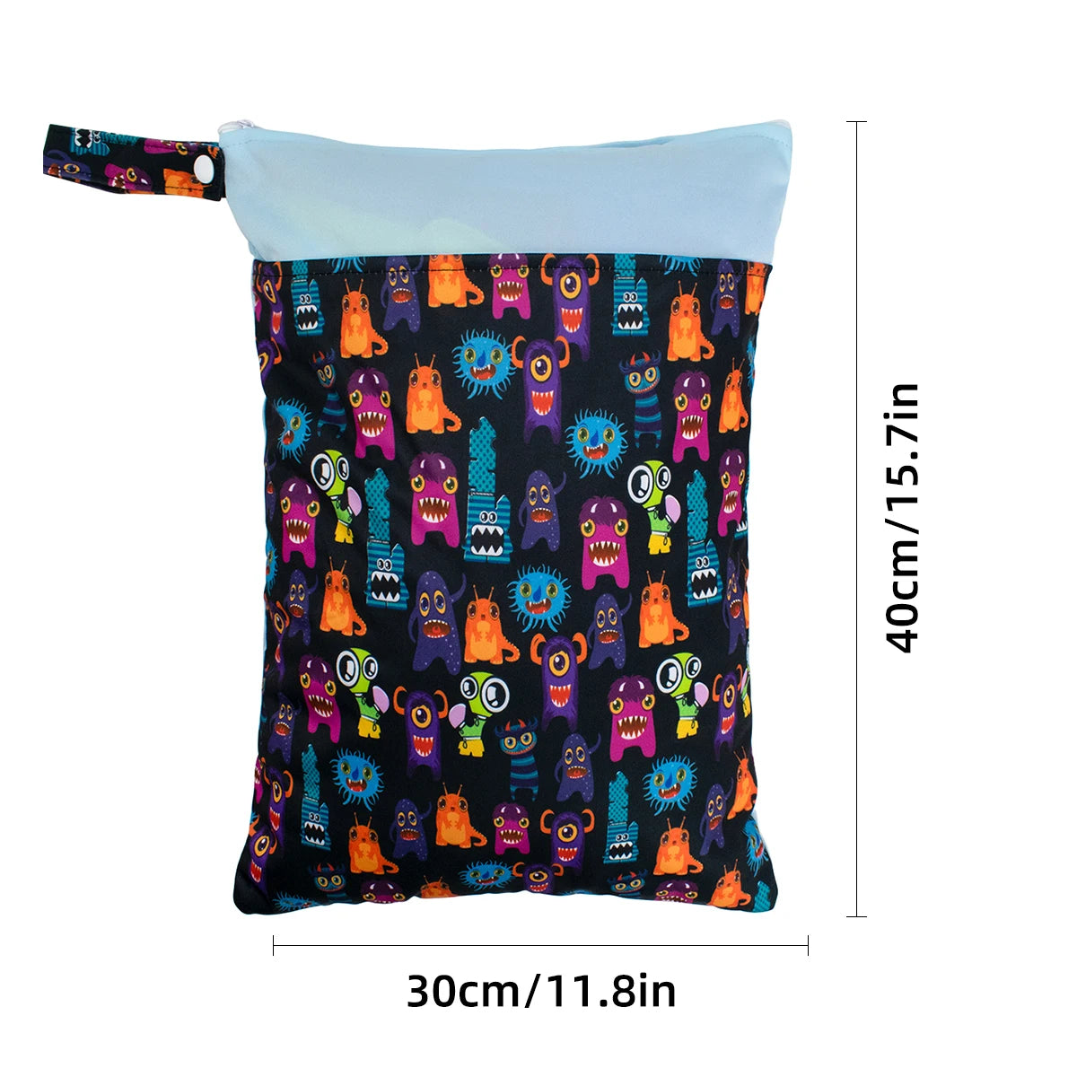Reusable Waterproof Wet Bag with Zipper – 2 Pockets, 30x40cm Waterproof Wet Bag Richie's