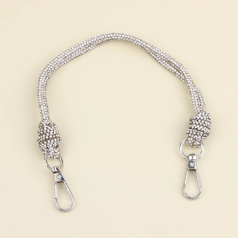 Rhinestone Handbag Chain Strap Loop Knot DIY Bag Accessory Handbag Chain Strap Richie's 01