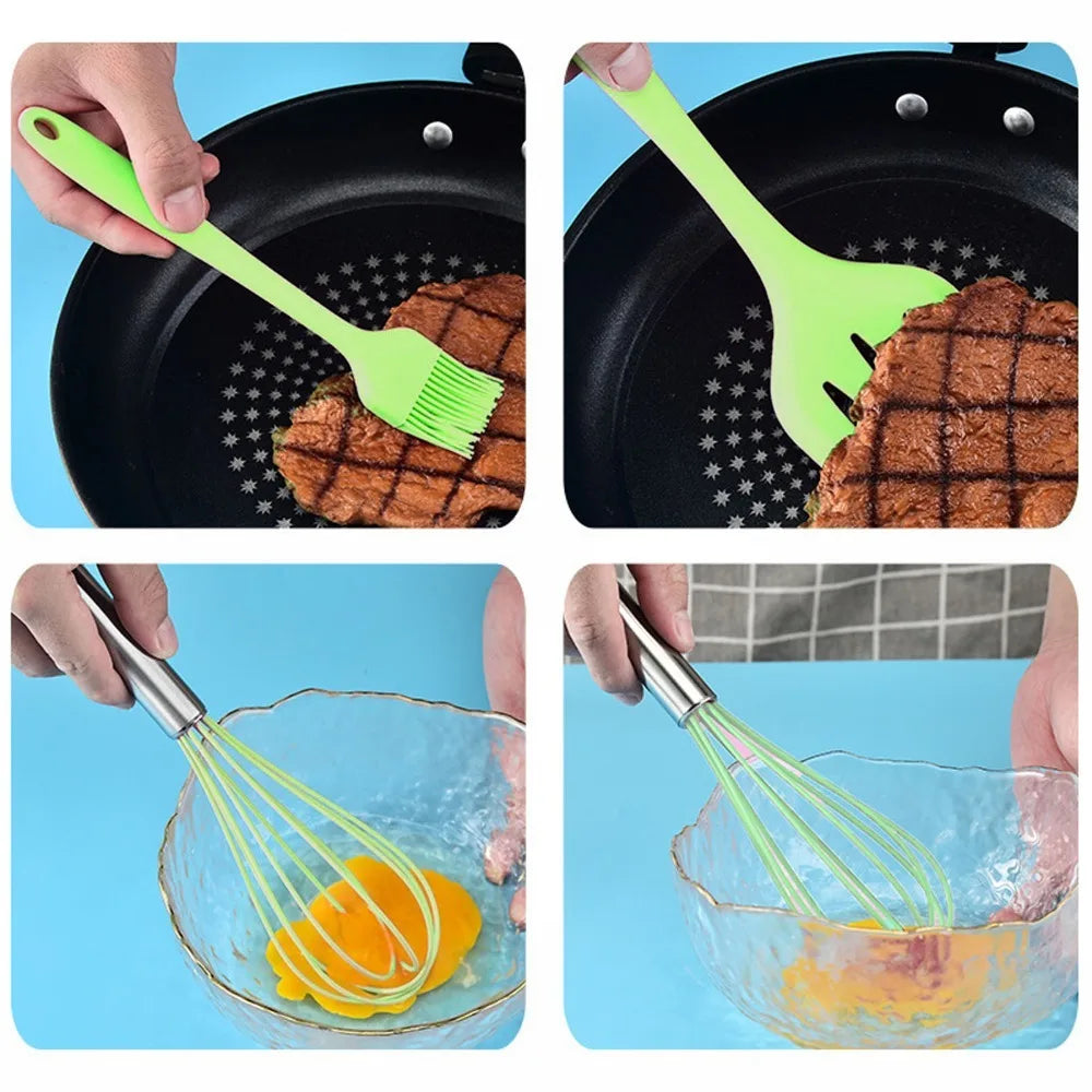 5-Piece Silicone Kitchen Utensils Set – Nonstick & Heat Resistant Silicone Utensil Set Richie's