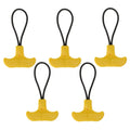 5-Pack T-Shape Zipper Pull Replacement for Bags & Tents Zipper Pull Replacement Richie's yellow