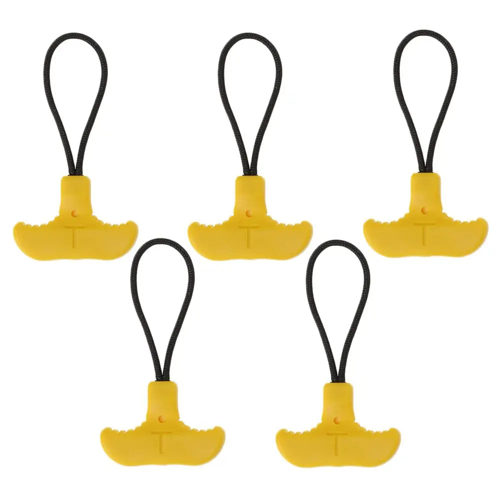 5-Pack T-Shape Zipper Pull Replacement for Bags & Tents Zipper Pull Replacement Richie's yellow