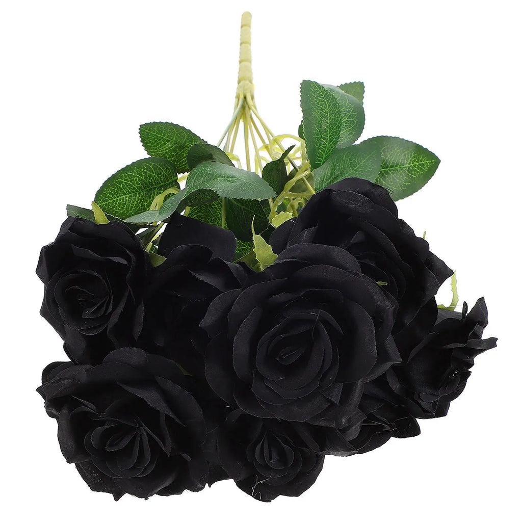 Black Rose Artificial Bouquet – Halloween & Home Decor Artificial Flower Bouquet Richie's other