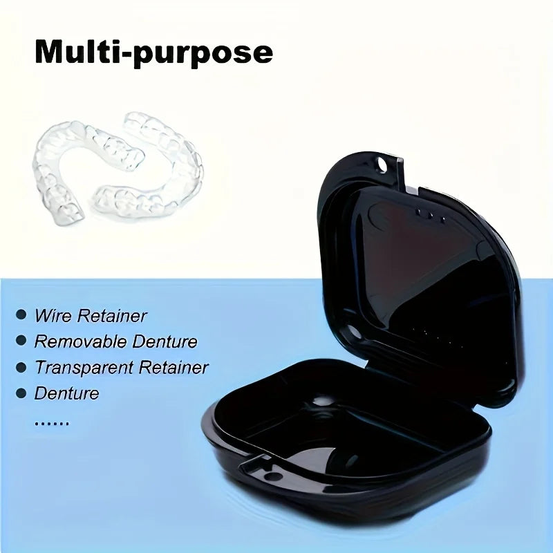 2-Pack Portable Denture Case with Vent Hole & Safety Seal Lid Denture Storage Case Richie's