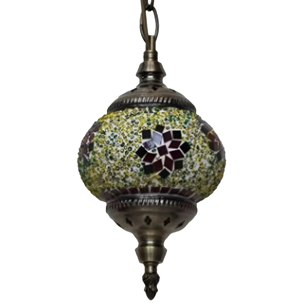 Turkish Mosaic Pendant Light – Handcrafted Glass Globe Chandelier Mosaic Pendant Light Richie's Type A