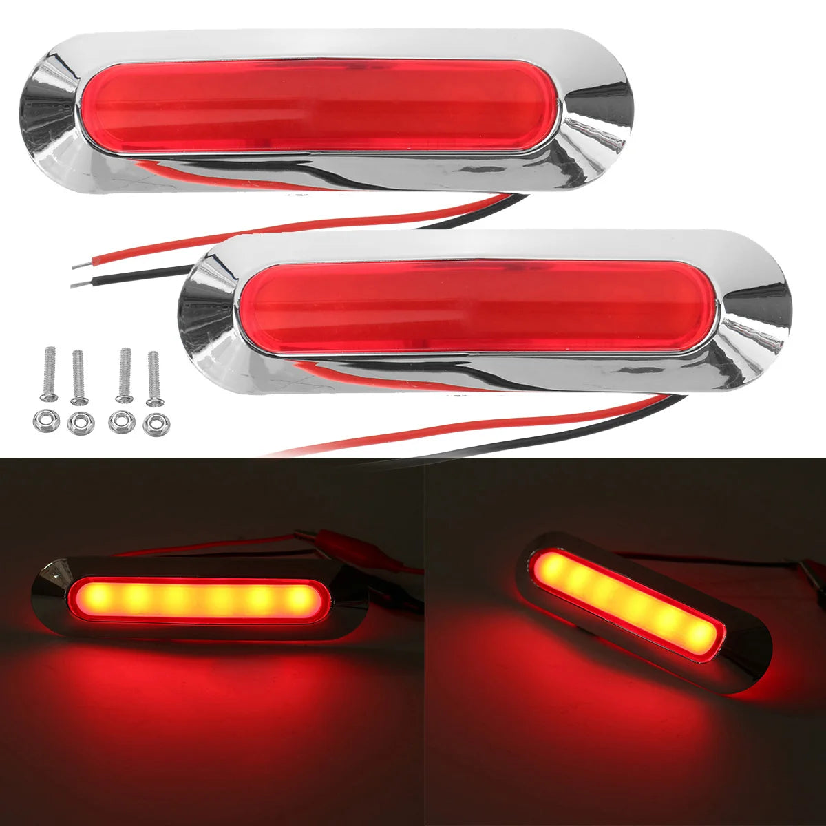 2PCS LED Side Marker Lights 12V/24V – Truck Trailer Van LED Marker Lights Richie's