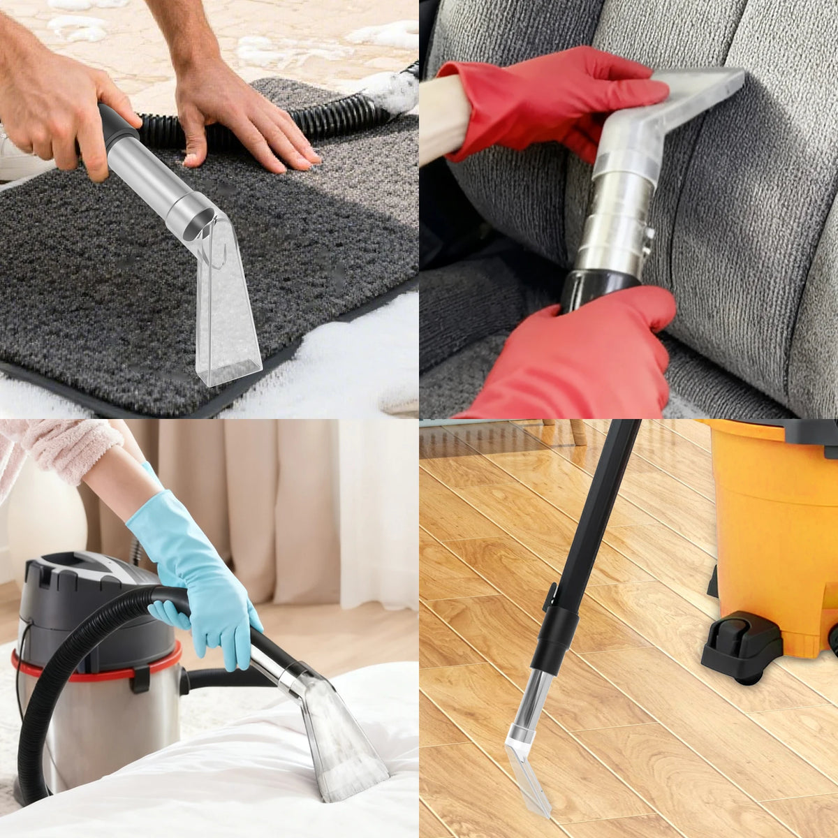 Wet Dry Vacuum Extractor Attachment – 2 Heads & 3 Hose Adapters Vacuum Extractor Attachment Richie's