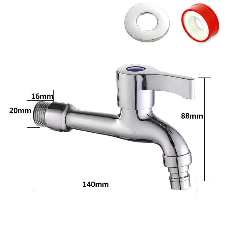 Double-Ended Brass Washing Machine Faucet – 4-Point Wall Mount Washing Machine Faucet Richie's Faucet extension pip