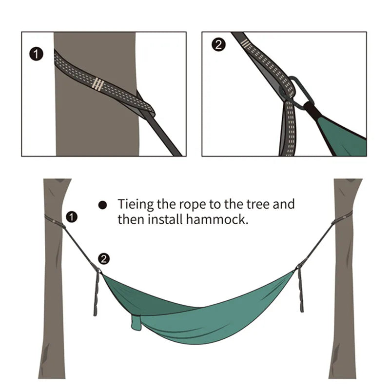 2PCS Hammock Tree Straps 600 lbs – Polyester 5-Ring Straps Hammock Straps Richie's