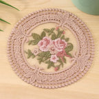 Embroidery Lace Coasters Set of 5 – Fabric Table Mats Fabric Coasters Set Richie's 5 L