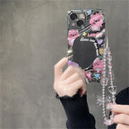 Korean Pink Bear Butterfly Phone Strap Lanyard Keychain Charm Phone Strap Keychain Richie's