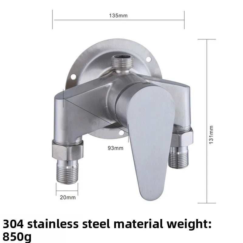 Triangle Shower Mixing Valve Faucet – Hot & Cold Control Shower Mixing Valve Richie's 304 Stainless