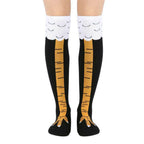 Women's 3D Chicken Paw Print Thigh High Socks Cosplay Novelty Thigh High Socks Richie's black Short One Size China Mainland