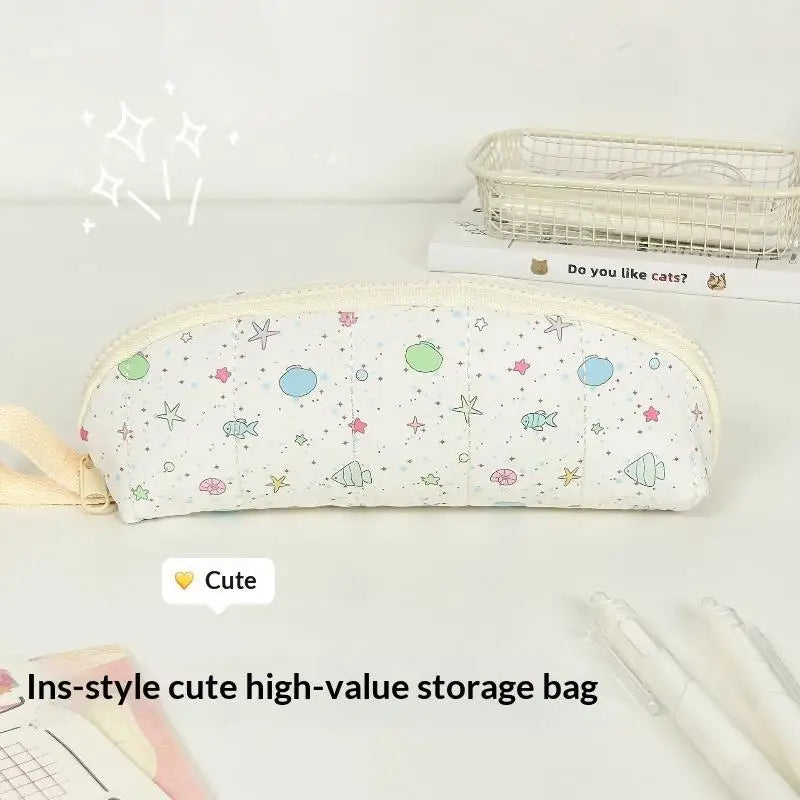 Aesthetic Polka Dot Pencil Case – Korean Style Stationery Pouch Pencil Case Pouch Richie's A4