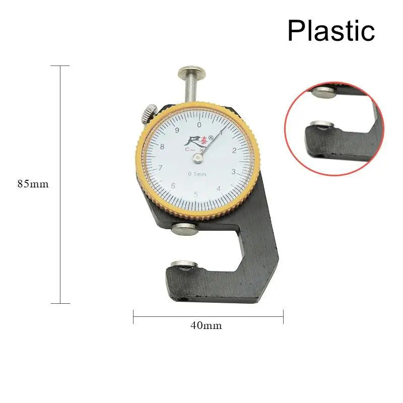 Handheld Leather Thickness Gauge 0–10mm | 0.1mm Dial Precision Thickness Gauge Richie's Plastic