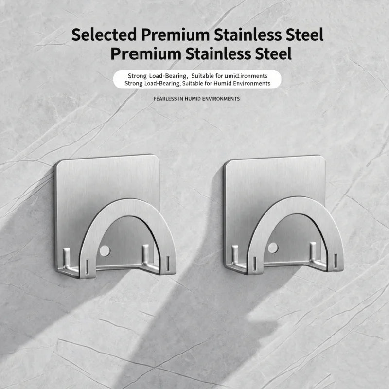 No-Drill Curtain Rod Holder Wall Mount Clamp Hook – 2pcs Curtain Rod Holder Richie's