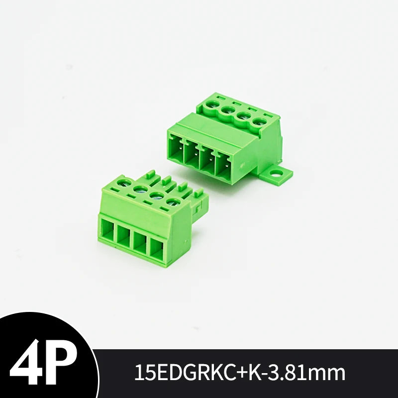 Solderless PCB Screw Terminal Connector Set 15EDGKC 3.81mm PCB Terminal Connector Richie's 4P 3.81mm 1 set