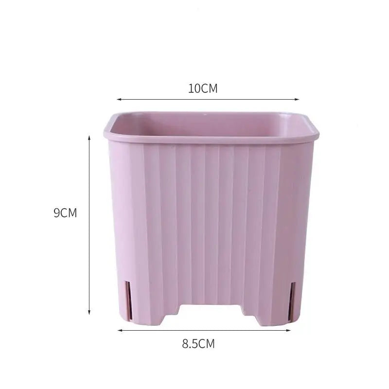 Square Plastic Plant Pots with Drainage – Multicolor Nursery Plant Nursery Pots Richie's Purple
