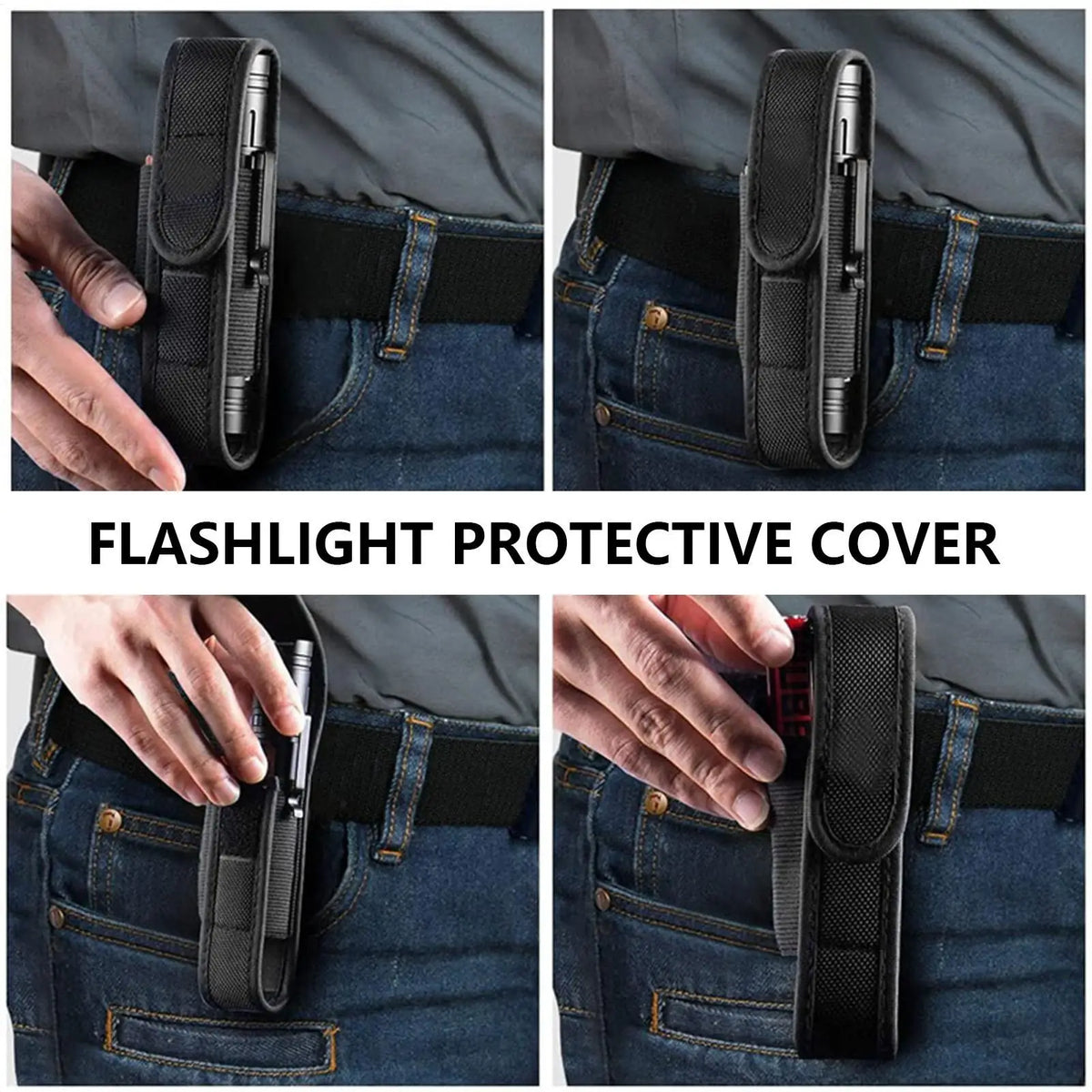 Nylon Flashlight Pouch – LED Torch Carry Case for Outdoors Flashlight Carry Case Richie's