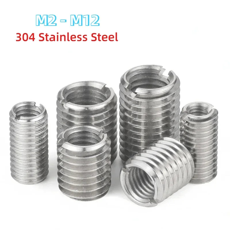 304 Stainless Steel Thread Insert Adapter Nuts M2–M12 Thread Insert Nuts Richie's Length 30mm M8xM12-1pcs