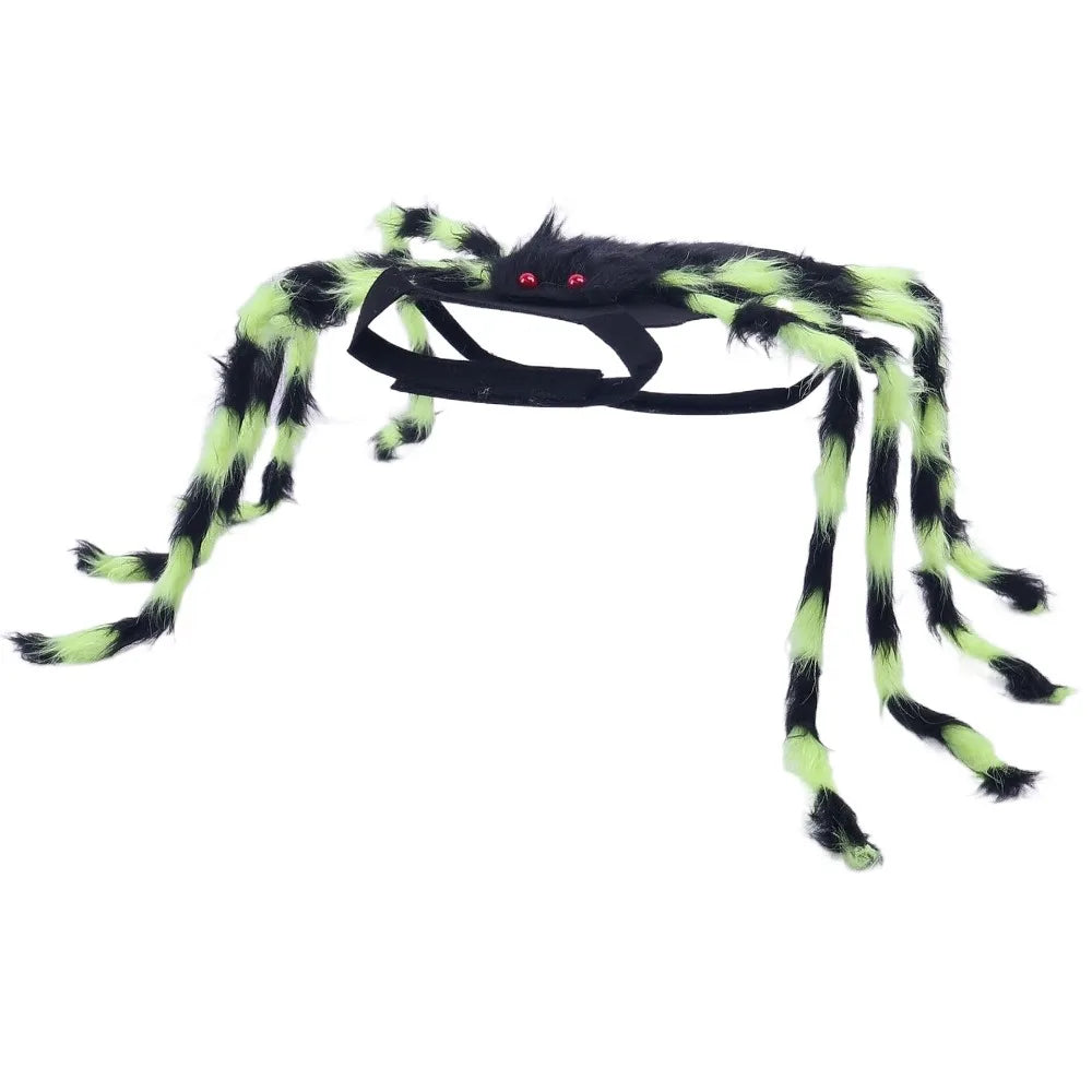 Furry Spider Pet Costume – Halloween Cat & Dog Dress Up Pet Halloween Costume Richie's Green