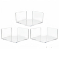 3-Pack Clear Acrylic Corner Floating Wall Shelves | No-Drill Corner Wall Shelf Richie's WHITE