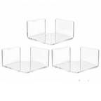 3-Pack Clear Acrylic Corner Floating Wall Shelves | No-Drill Corner Wall Shelf Richie's WHITE