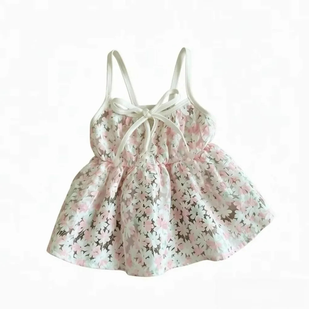Floral Pet Princess Dress – Lightweight Dog & Cat Vest Pet Dress Richie's M