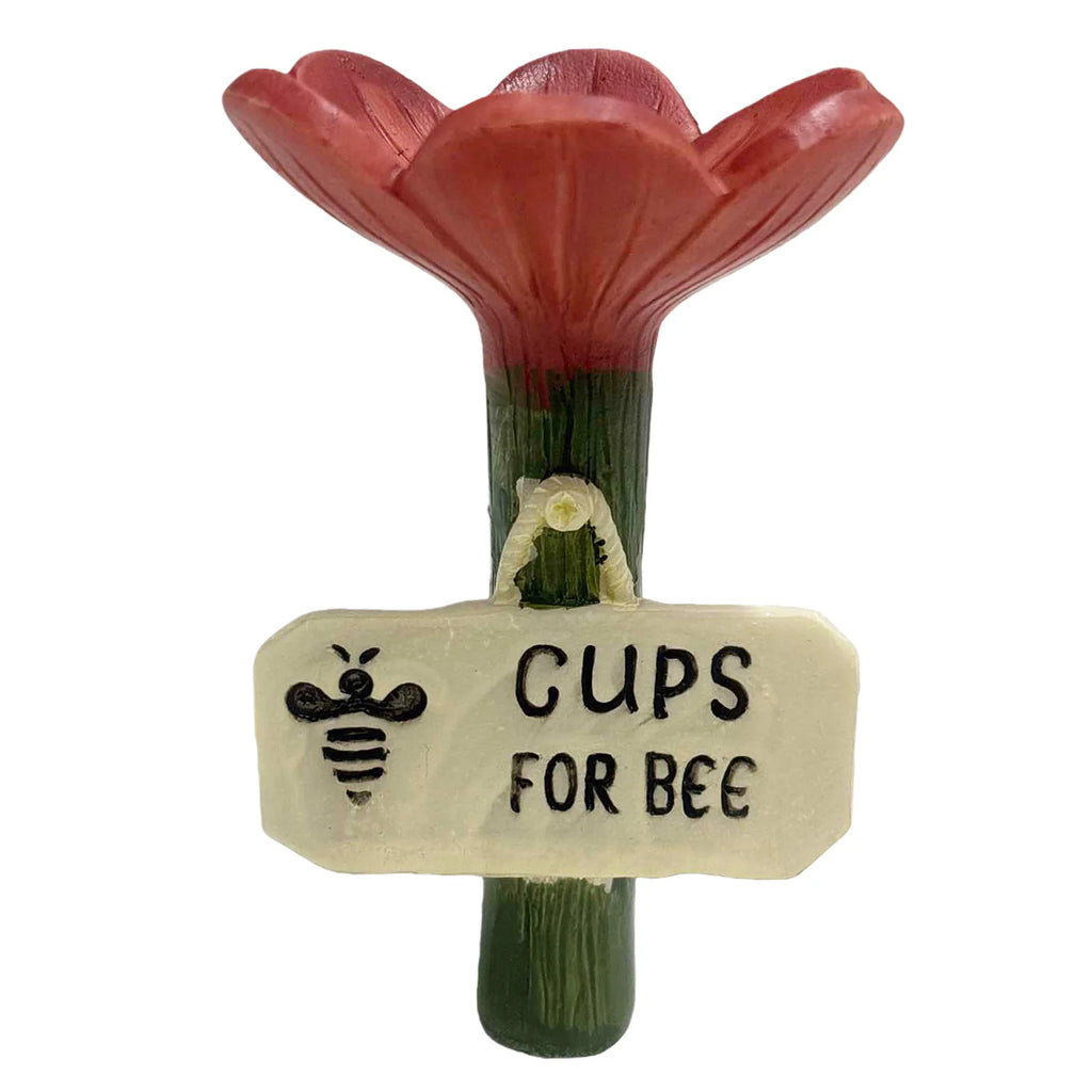 Bee Watering Station Flower Design Butterfly Bath Bowl Garden Garden Pollinator Feeder Richie's Red