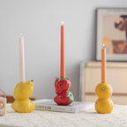 Ceramic Fruit Candle Holder Vase – Strawberry Lemon Orange Ceramic Candle Holder Richie's