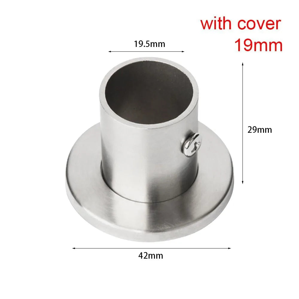 Stainless Steel Closet Rod Bracket with Cover 19mm–32mm Closet Rod Bracket Richie's 32mm-with cover