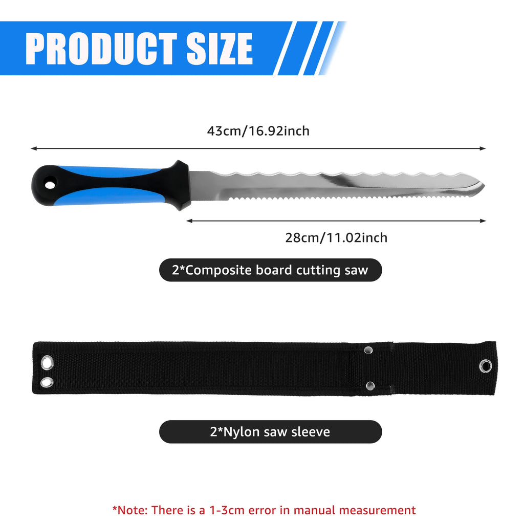 Insulation Knife with Sheath – Double Sided Serrated Foam Cutter Insulation Cutting Knife Richie's