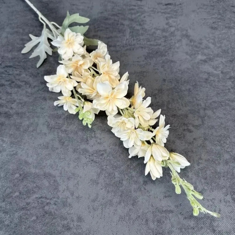 Large Silk Artificial Delphinium Flowers 2-Fork DIY Wedding Decor Artificial Flowers Richie's Champagne
