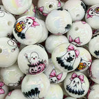 40pcs Iridescent Ghost Acrylic Beads 16mm Halloween DIY Craft Craft Beads Richie's