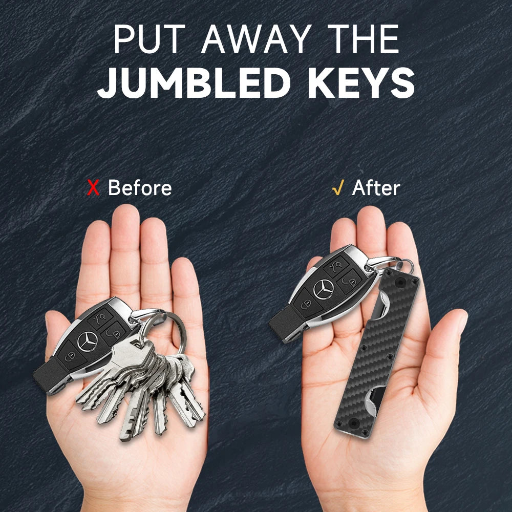 Zeeker Compact Key Organizer – Minimalist Expandable Keychain Key Organizer Richie's